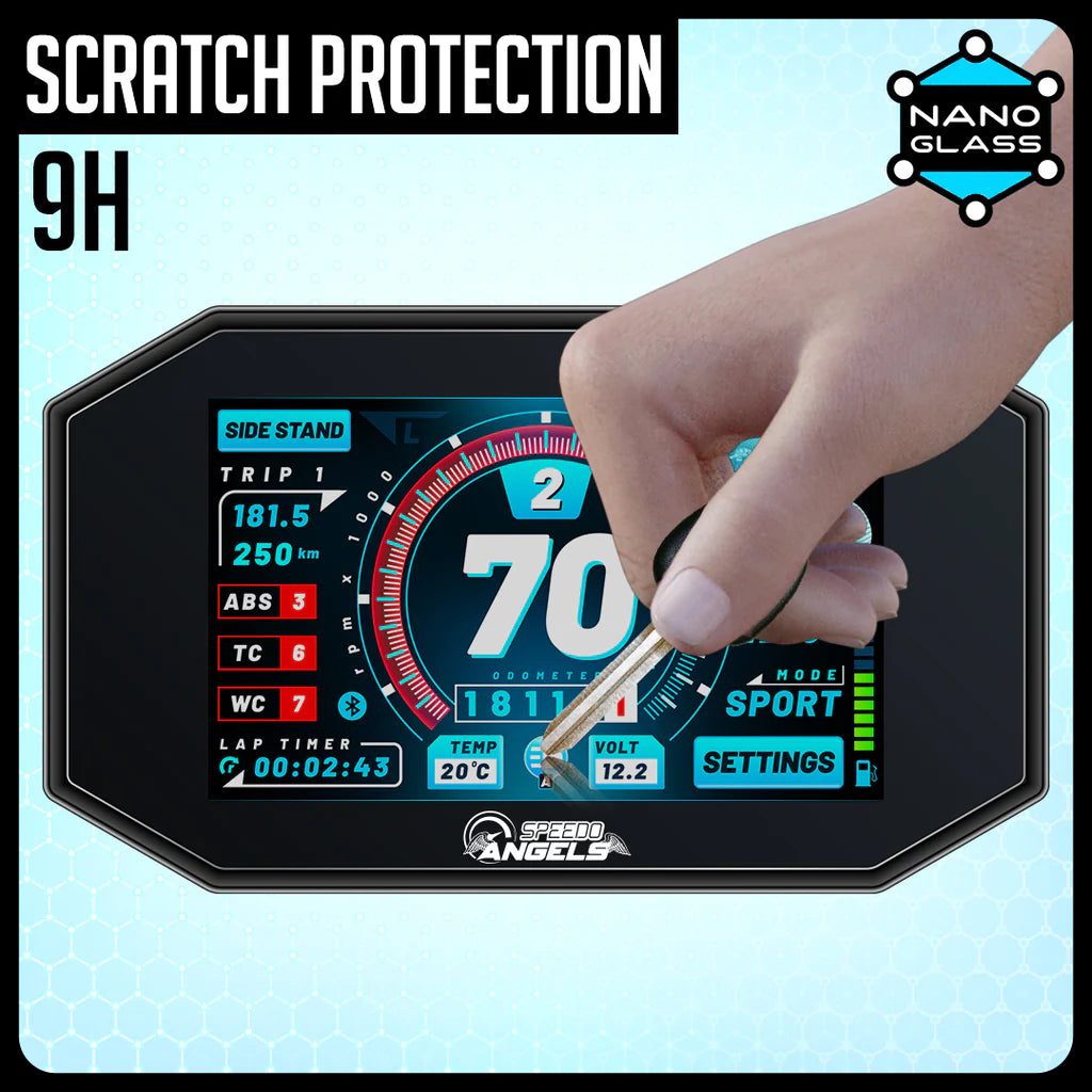 SPEEDO ANGELS BMW G310R/GS 2017+ NANO GLASS DASHBOARD SCREEN PROTECTOR (2 X ULTRA-CLEAR) (SABM14NG2)