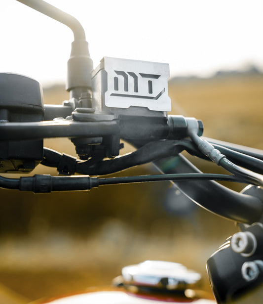 Motorcycle front disk oil / break liquid guard stainless steel for yawa yezdi scrambler