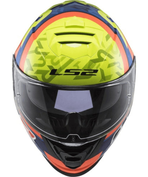 LS2 FF800 Storm II Salvador Replica Blue HI Viz Yellow Gloss Helmet