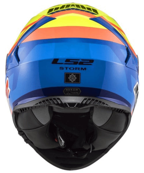 LS2 FF800 Storm II Salvador Replica Blue HI Viz Yellow Gloss Helmet