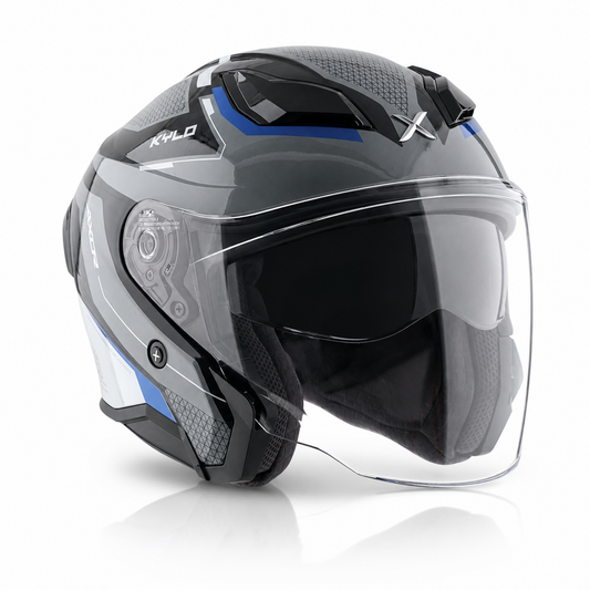 Axor Kylo Bliss Grey Blue - Open Face Helmet