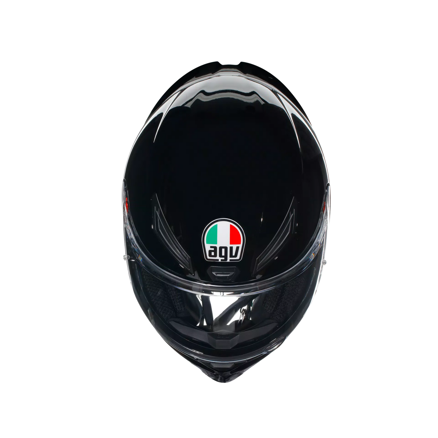 Motorcycle full face sports helmet gloss black