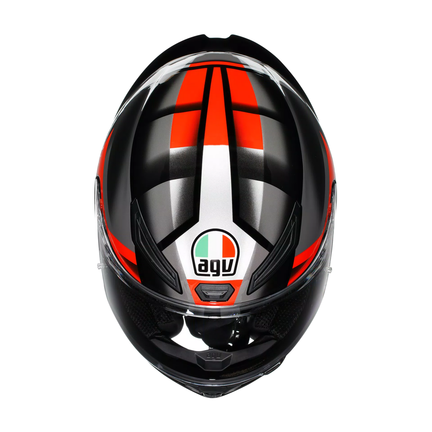 Motorcycle full face sports helmet black grey red