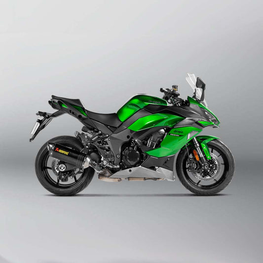 Motorcycle slip-on exhaust carbon fiber for kawasaki ninja 1000sx (2020-24)