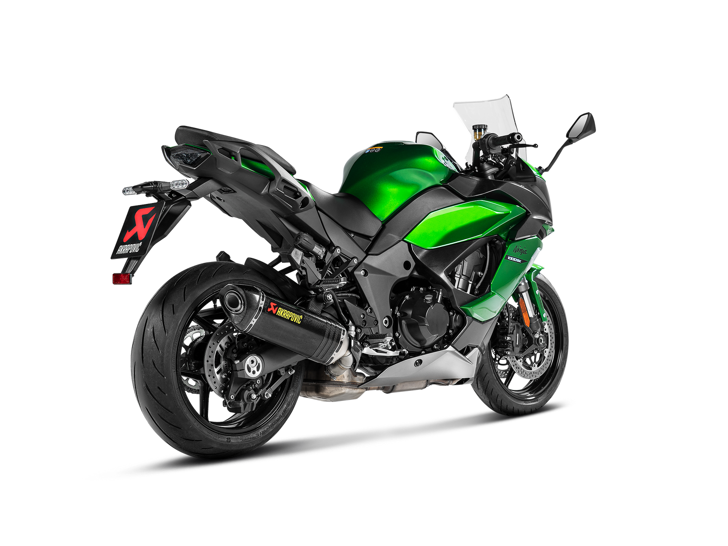 Motorcycle slip-on exhaust carbon fiber for kawasaki ninja 1000sx (2020-24)