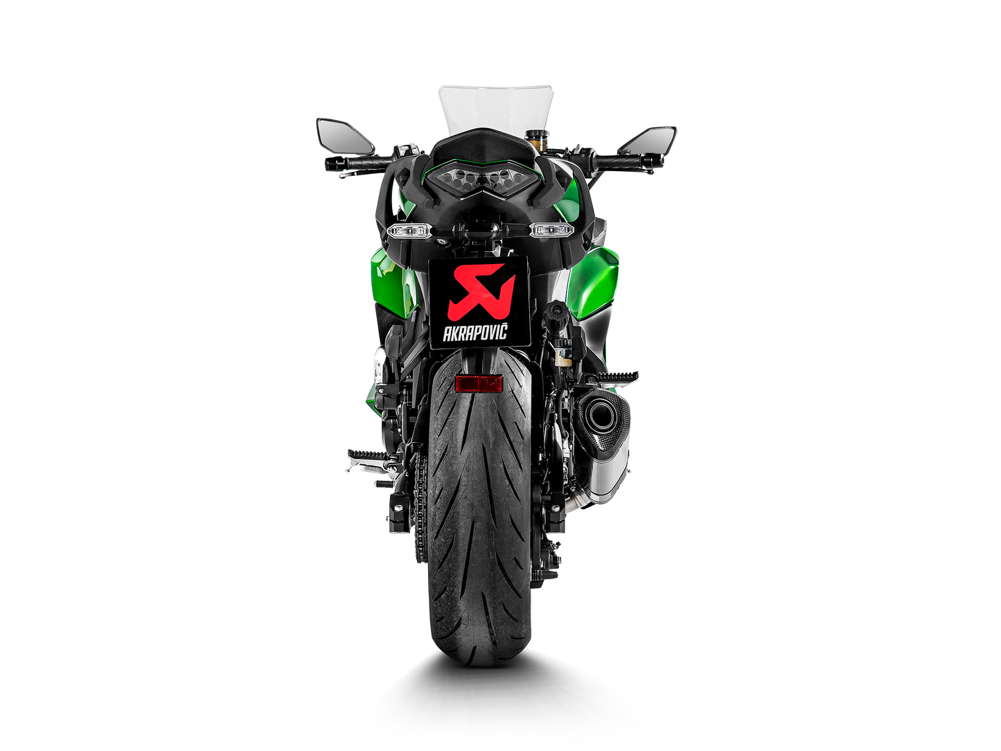 Motorcycle slip-on exhaust carbon fiber for kawasaki ninja 1000sx (2020-24)