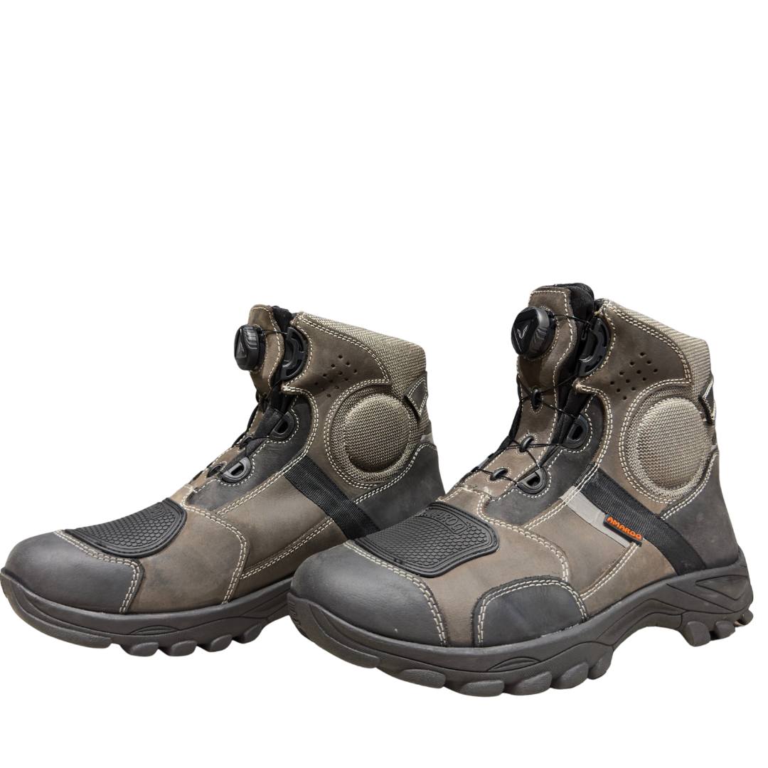 amaroq motorcycle riding boot leather waterproof armoured boa tie system
