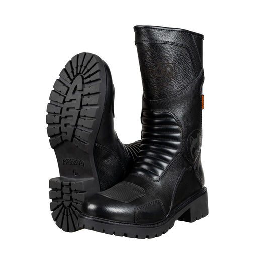 Women's motorcycle full leather riding boots