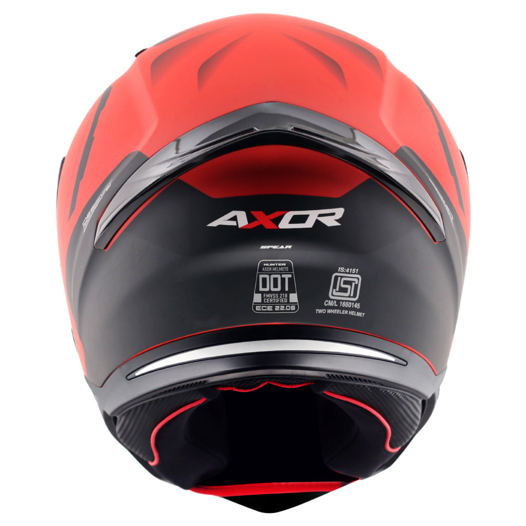 Motorcycle full face Matt red black helmet pinlock ready ISI ECE 2206