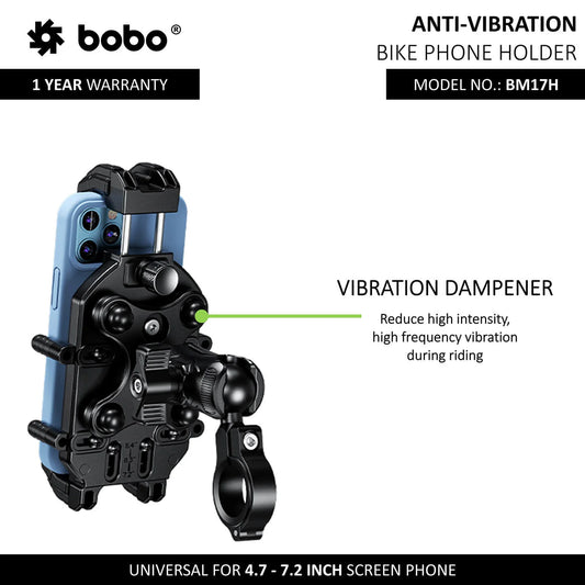 motorcycle anti-vibration anti-theft smartphone/mobile holder mount