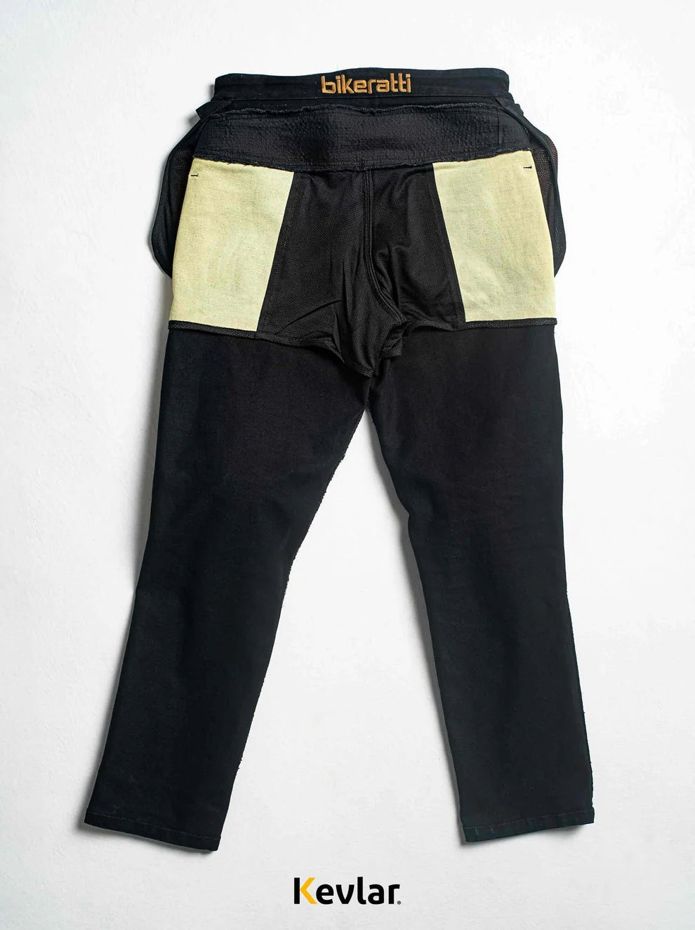 Motorcycle riding denim jean sleek black cotton with D3O armours