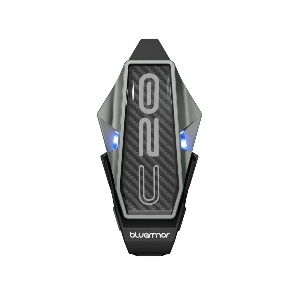Motorcycle intercom system black with silver - mesh connect - Top view