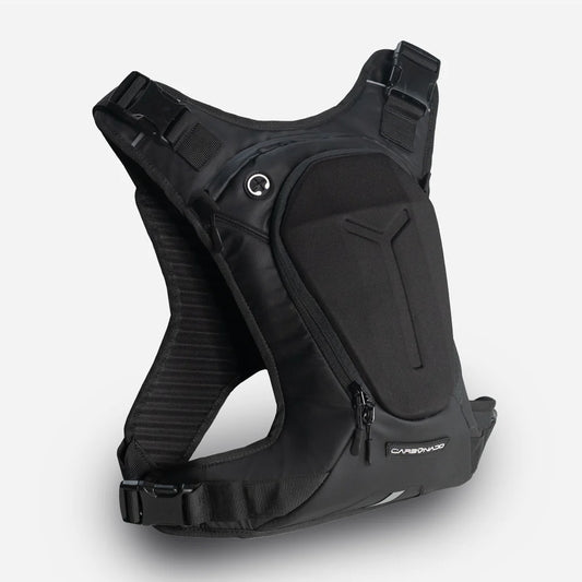 motorcycle hydration backpack with bladder and tube holder 7L capacity black