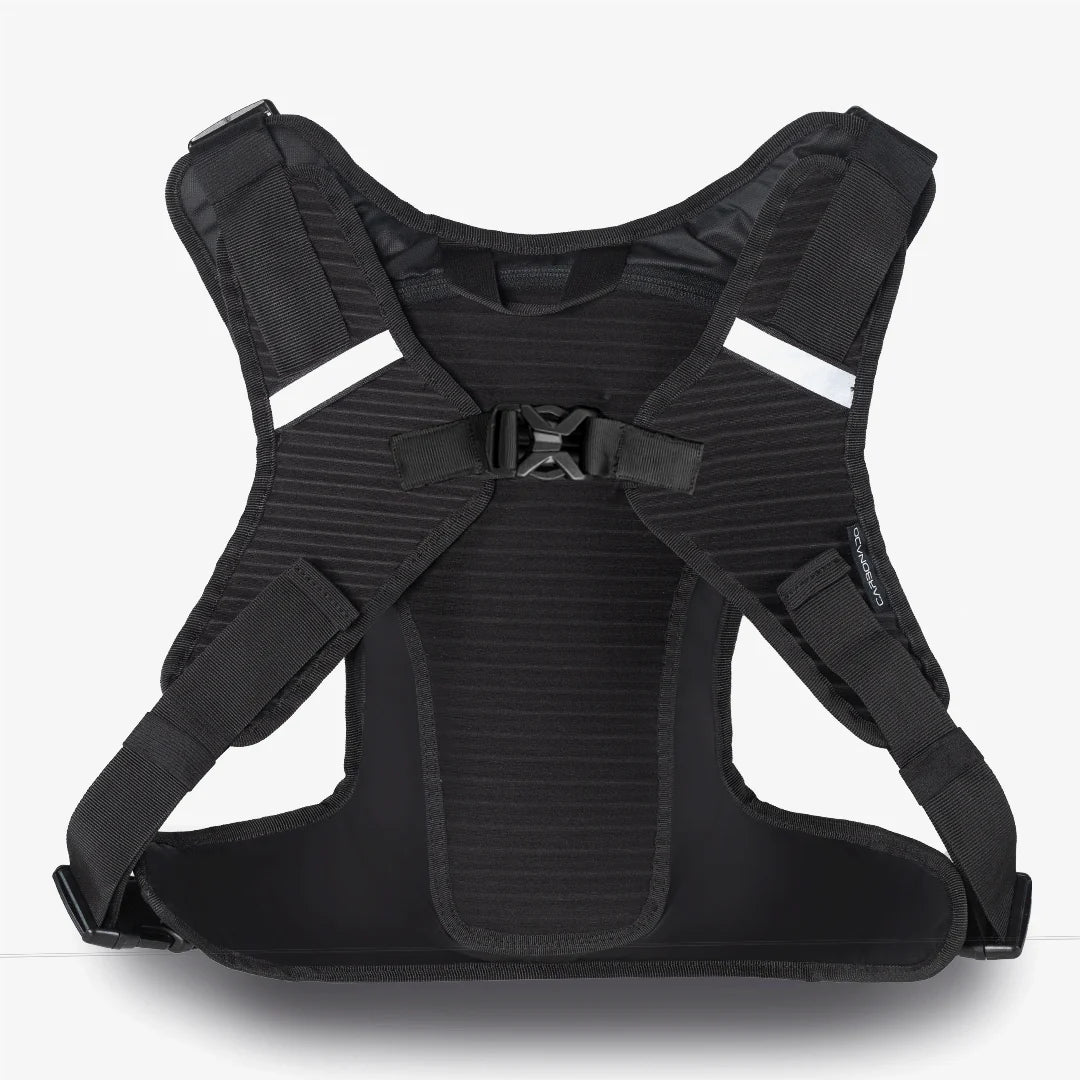 motorcycle hydration backpack with bladder and tube holder 7L capacity black