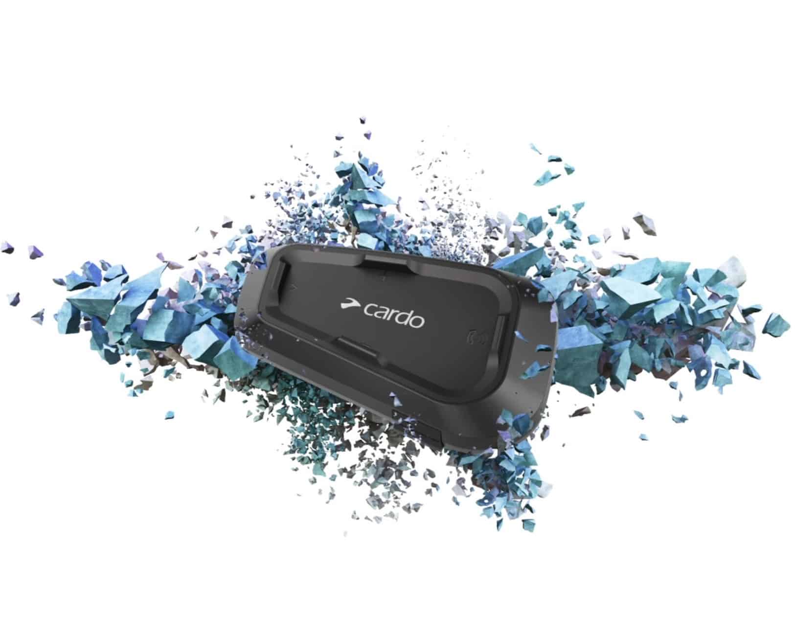 Cardo communication device with a dynamic background