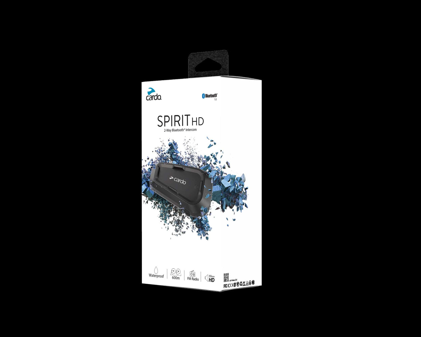 black intercom system for music / communication for bikers
