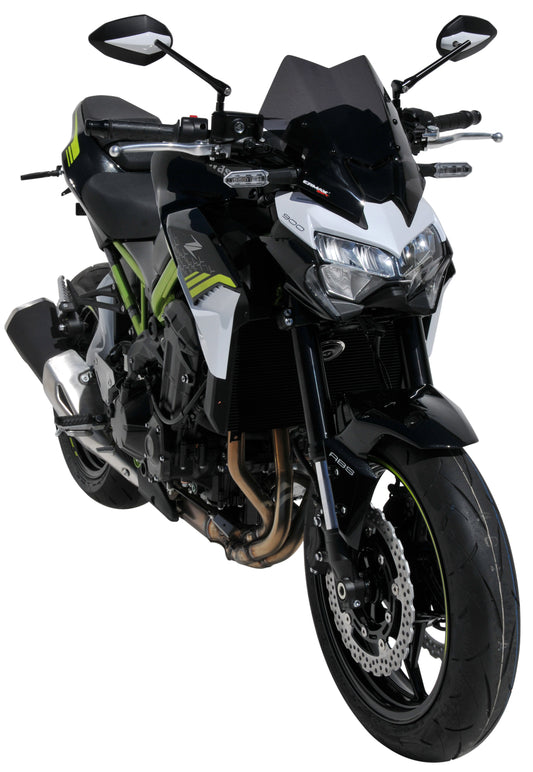 Motorcycle short sport windshield light smoke for kawasaki z900 (20-24
)