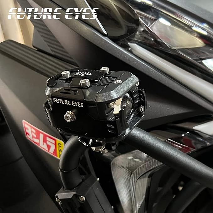 Motorcycle Aux/Fog lights with switch waterproof various patterns and modes round light square casing