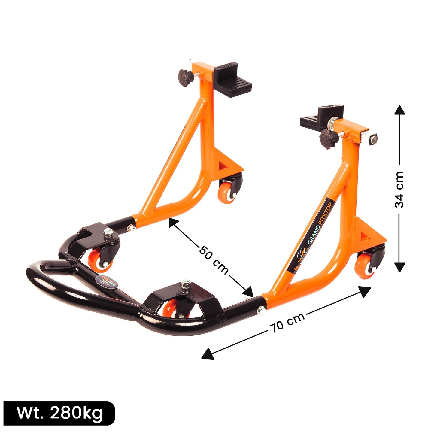 Motorcycle rear paddock stand 360 rotate, detachable, movable