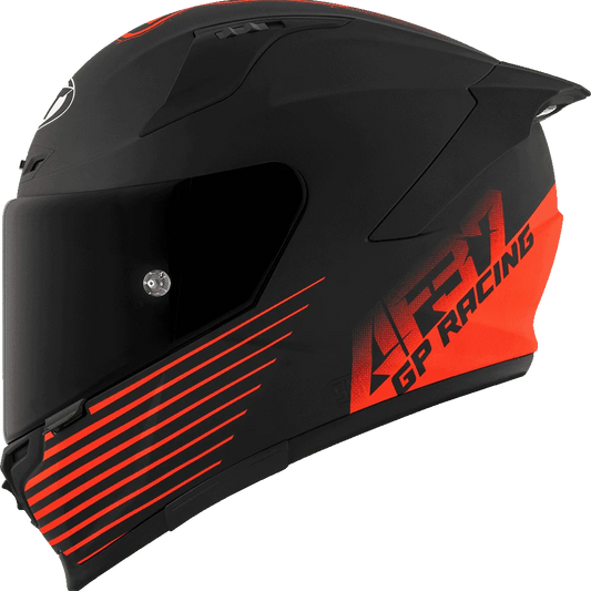 KYT Striker V2 AF37 Livery Matt Black Red Helmet (Double Visor)