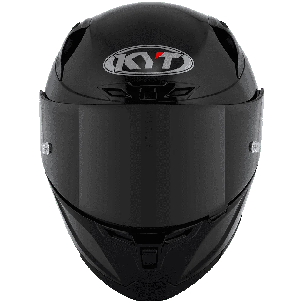 Motorcycle full plain black helmet KYT street