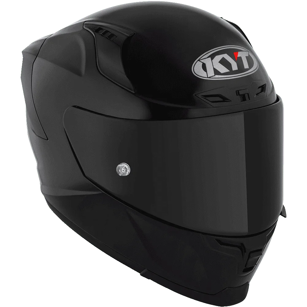 Motorcycle full plain black helmet KYT street