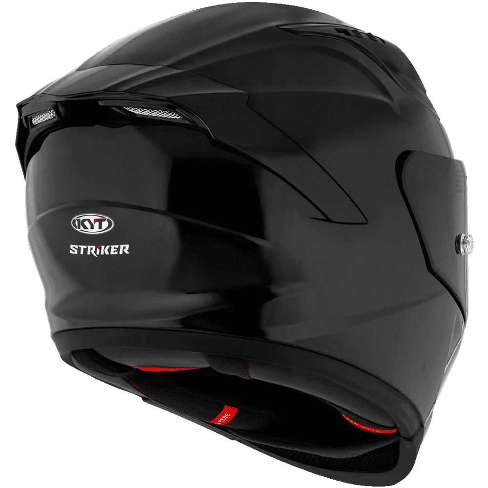 Motorcycle full plain black helmet KYT street