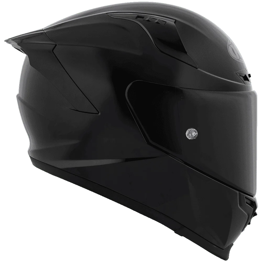 Motorcycle full plain black helmet KYT street