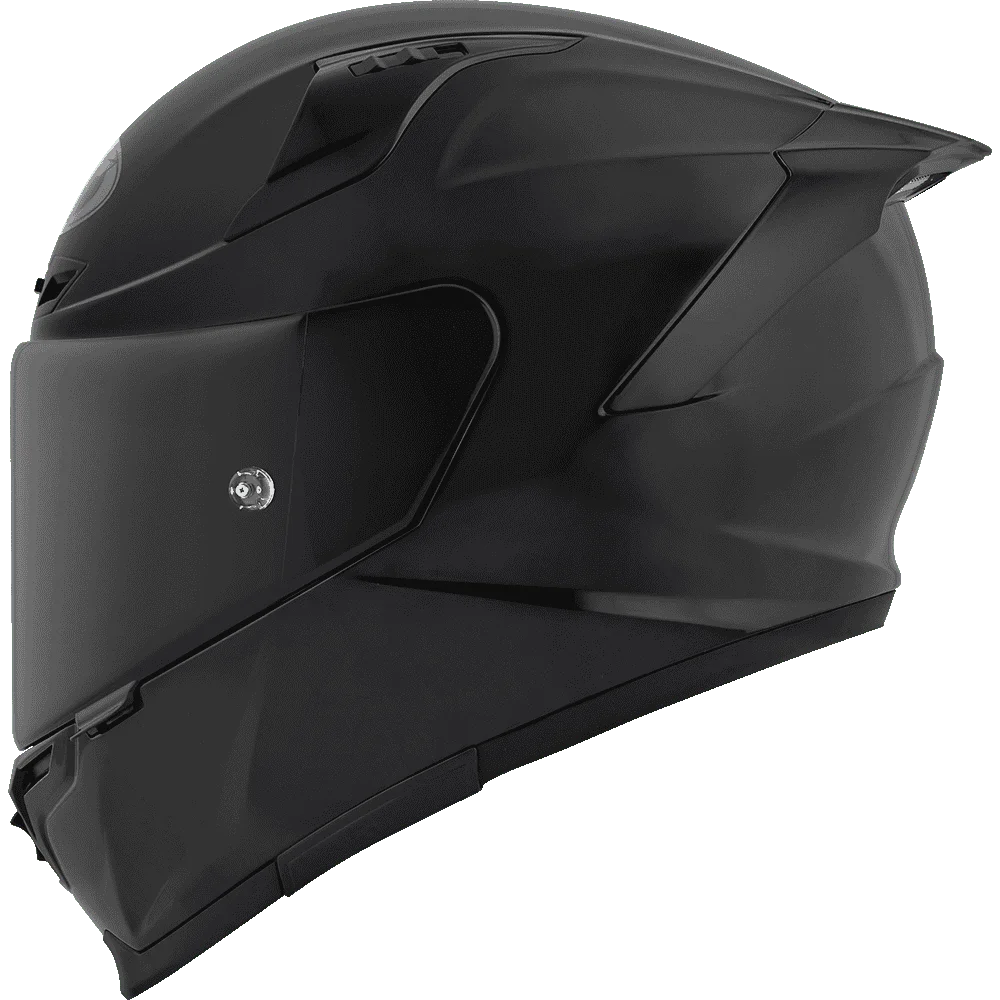 Motorcycle full plain black helmet KYT street