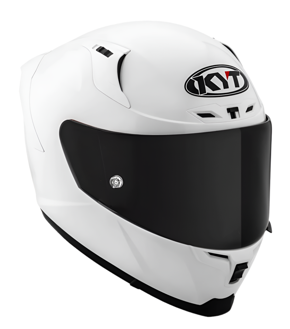 Motorcycle full face solid white helmet