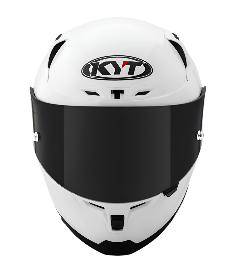 Motorcycle full face solid white helmet