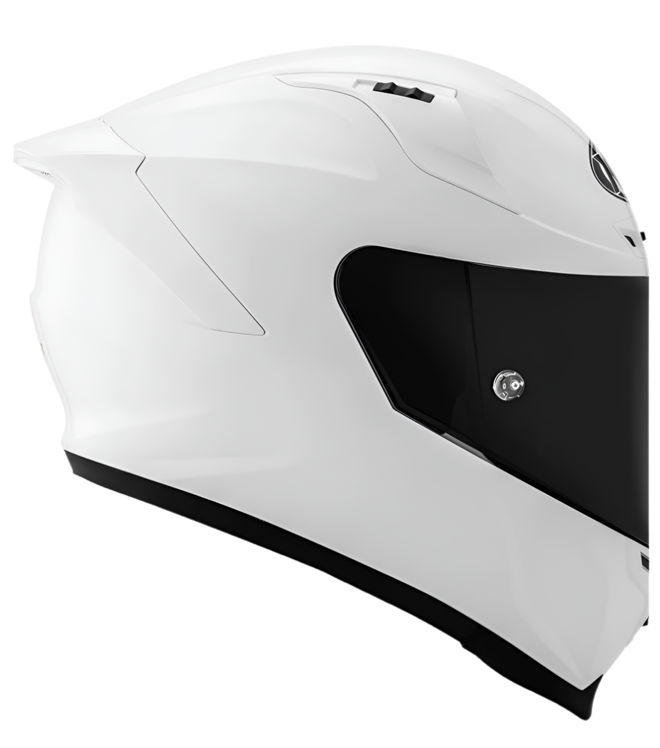 Motorcycle full face solid white helmet