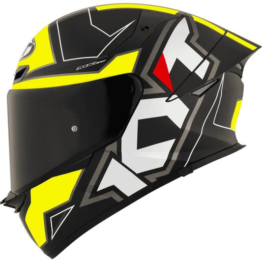 Motorcycle black neon white geometric graphics helmet