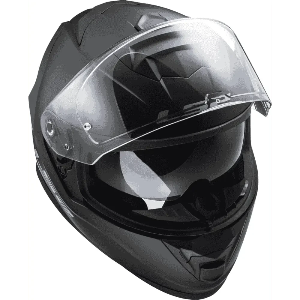 Motorcycle full face matt black helmet