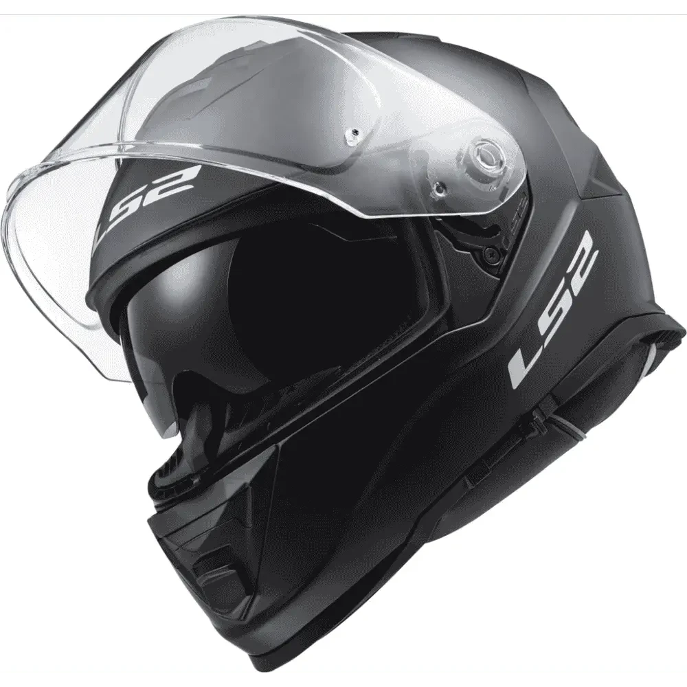 Motorcycle full face matt black helmet