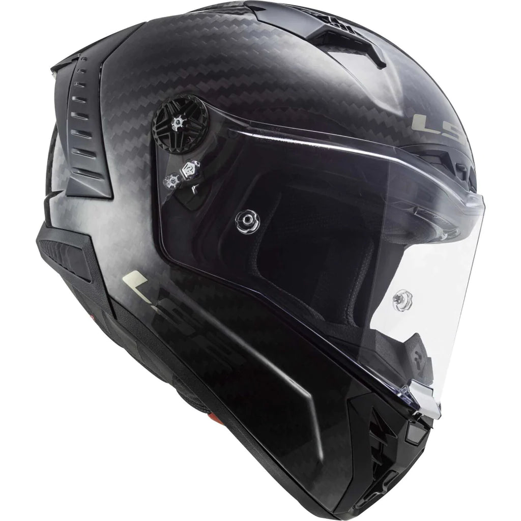Motorcycle full face carbon fiber black gloss helmet
