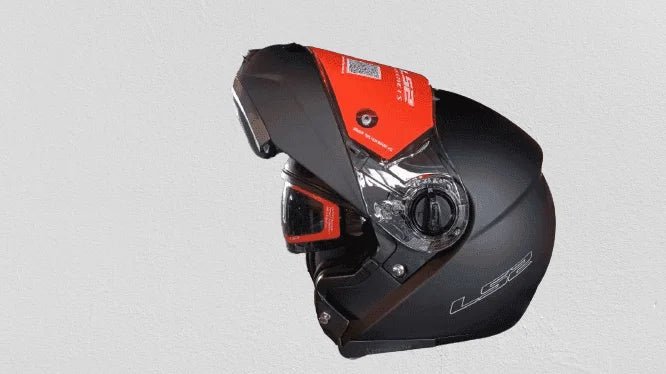 Motorcycle modular flip-up helmet black LS2