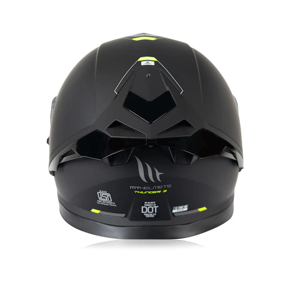 Motorcycle full face helmet matte black - sun visor, ece 22.06, dot, isi
