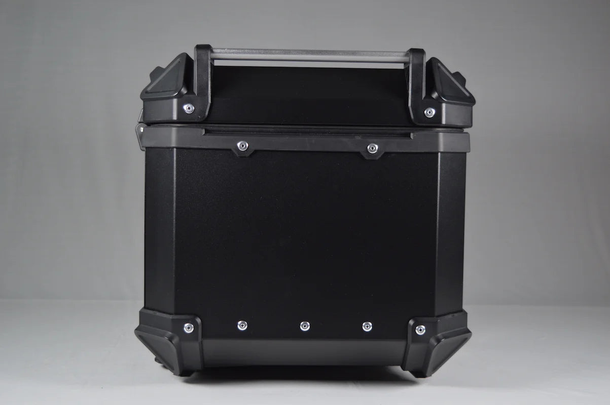 Motorcycle luggage top box black with aluminium built 45 litres