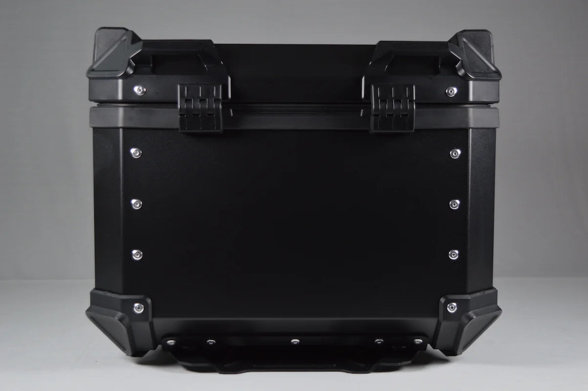 Motorcycle lugagge top box 55 litres black aluminium built