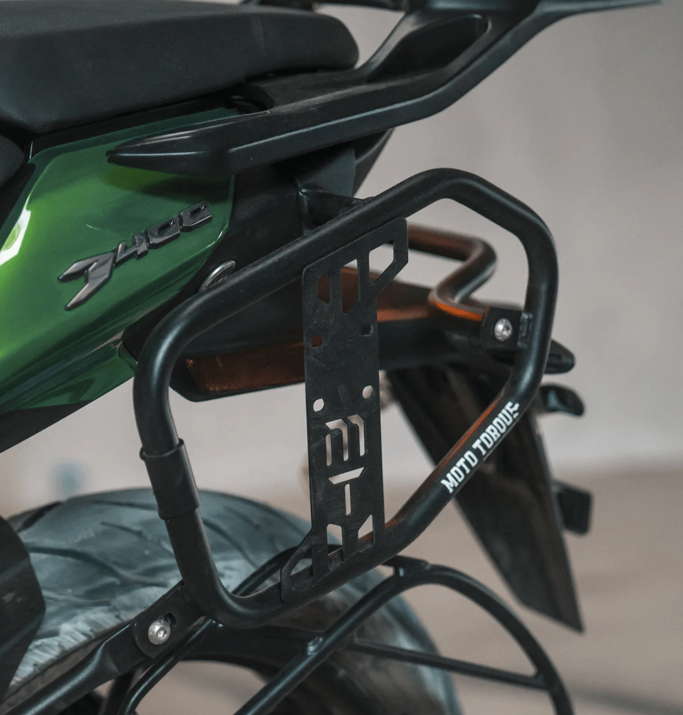 Motorcycle saddle stay black for Bajaj dominar