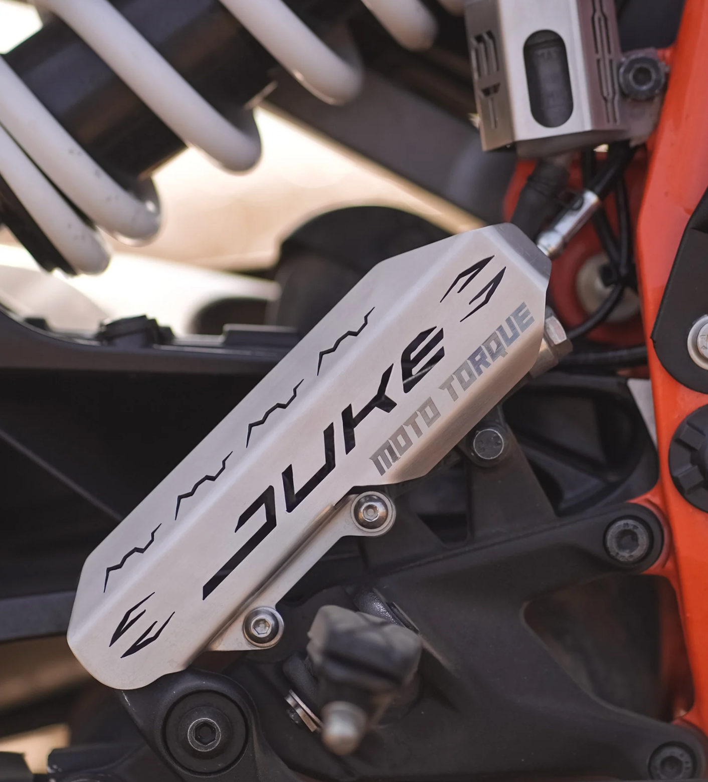 Motorcycle rear master cylinder guard stainless steel for ktm duke 250/390