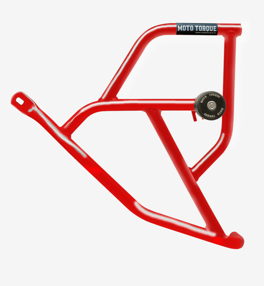 Motorcycle red crash guard for Himalayan 411 Royal enfield