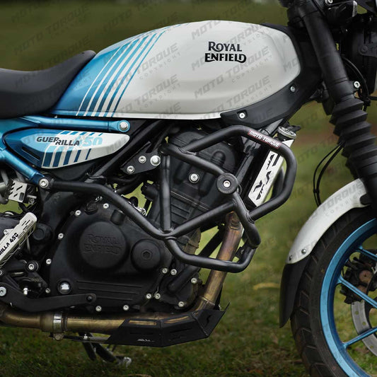 Motorcycle crash guard black for royal enfield Guerilla 450