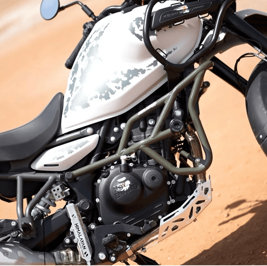 Motorcycle green crash guard for royal enfield himalayan 450