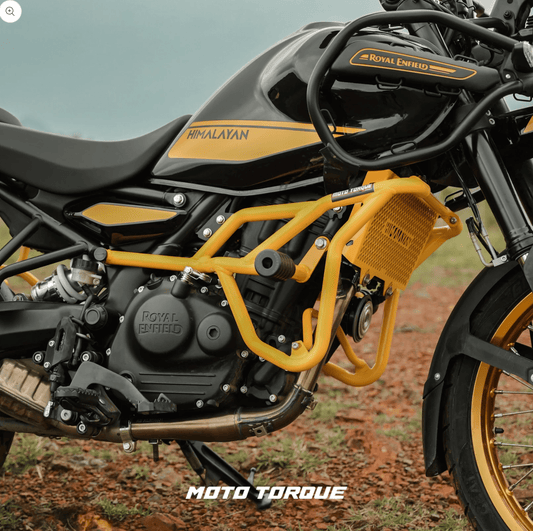 Motorcycle crash guard yellow for royal enfield himalayan 450