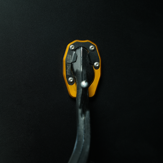 Motorcycle side stand extender metal yellow for RE himalayan 450