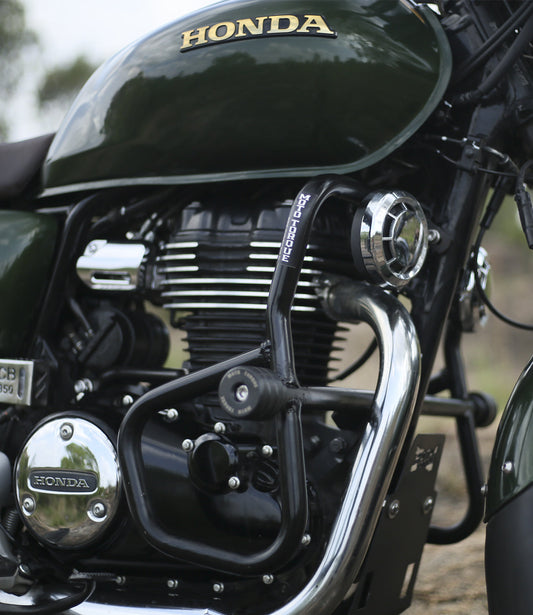 Motorcycle black crash guard for honda h'ness