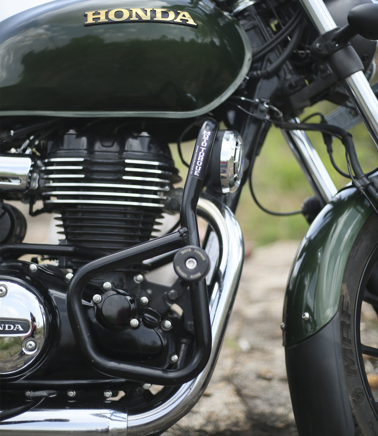 Motorcycle black crash guard for honda h'ness