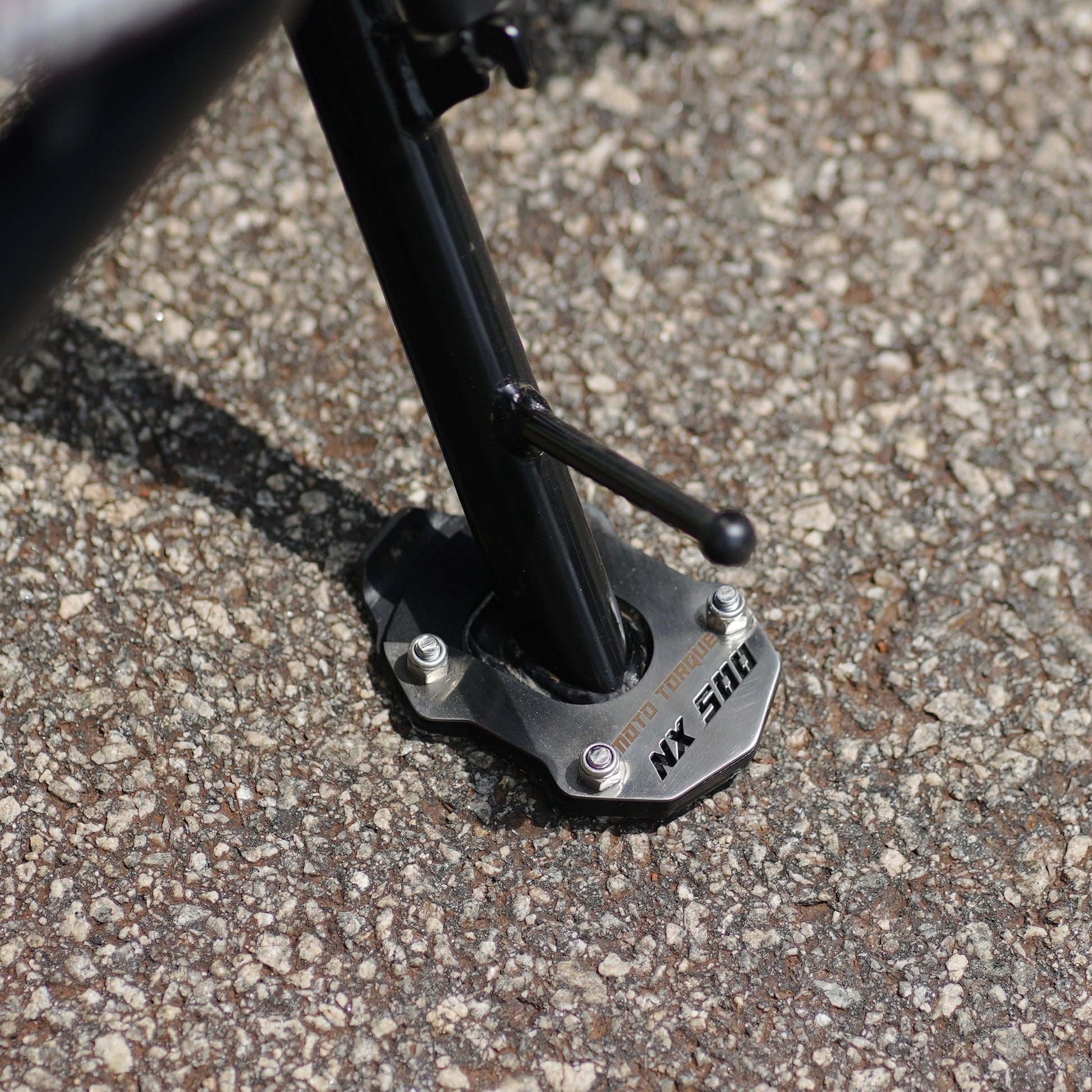 Motorcycle side stand extender black for honda nx500